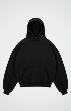 Unisex Premium Black Hoodie – Luxe Comfort in 400 GSM Fabric